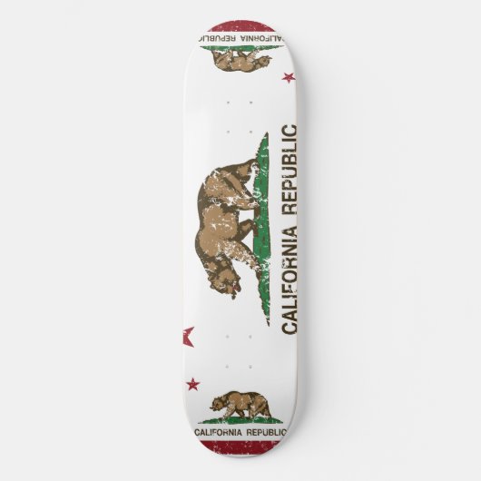 Deelstaatvlag Californië Skateboard (Voorkant)