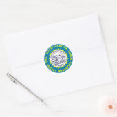 Deelstaatvlag Zuid-Dakota Ronde Sticker (Envelop)