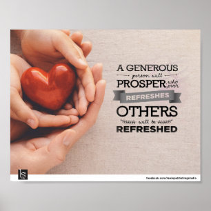 DEELSTUKKEN (PROVERBS 11:25) POSTER