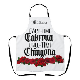 Deeltijd Cabrona voltijd Chingona schort
