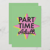 Deeltijd Volwassene Aankondiging (Voorkant / Achterkant)