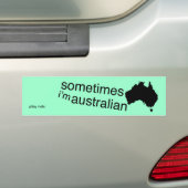 Deeltijdse Australiër Bumpersticker (Op auto)