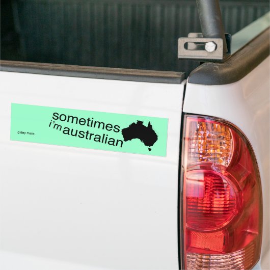 Deeltijdse Australiër Bumpersticker (Op Truck)