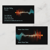 deeltjesgolf-dualiteitsfysicus visitekaartje (Voorkant / Achterkant)