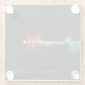 Deeltjesgolfdualiteit Glazen Onderzetter (Achterkant)