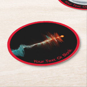 Deeltjesgolfdualiteit Ronde Kartonnen Onderzetter