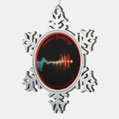 Deeltjesgolfdualiteit Tin Sneeuwvlok Ornament (Rechts)