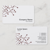 Deeltjessporen - Donkerbruin op wit Visitekaartje (Voorkant / Achterkant)