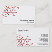 Deeltjessporen - Ruby Red op White Visitekaartje (Voorkant / Achterkant)