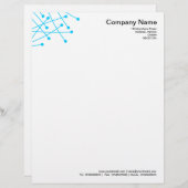 Deeltjessporen - Sky Blue Gepersonaliseerd Briefhoofd (Voorkant / Achterkant)