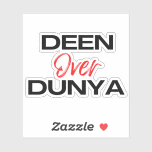 Deen Over Dunya Ramadan Mubarak Islamitische Mosli Sticker