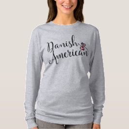 Deens-Amerikaans gejumeleerd hart Tee Shirt