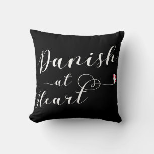 Deens bij Heart Throw Cushion, Denemarken Kussen