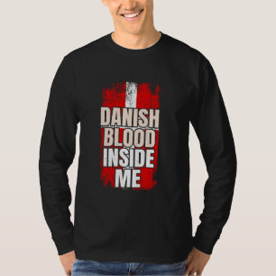 Deens bloed in mij Denemarken Vlag T-shirt