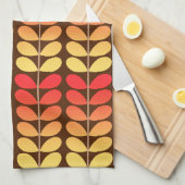 Deens leren uit de middeleeuwen, bruin, Oranje en  Theedoek (Quarter Fold)