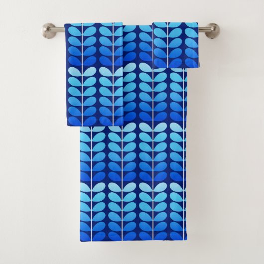 Deens leren uit de middeleeuwen, marineblauw en ko bad handdoek (Insitu)