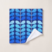 Deens leren uit de middeleeuwen, marineblauw en ko bad handdoek (Wasdoekje)
