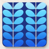 Deens leren uit de middeleeuwen, marineblauw en ko bier onderzetter (Voorkant)