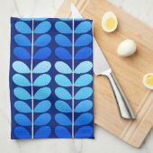 Deens leren uit de middeleeuwen, marineblauw en ko theedoek (Quarter Fold)