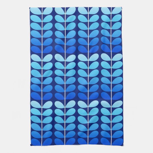 Deens leren uit de middeleeuwen, marineblauw en ko theedoek (Verticaal)
