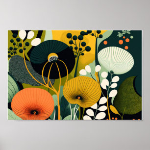Deens Scandinavisch - minimalistisch modern - Flor Poster