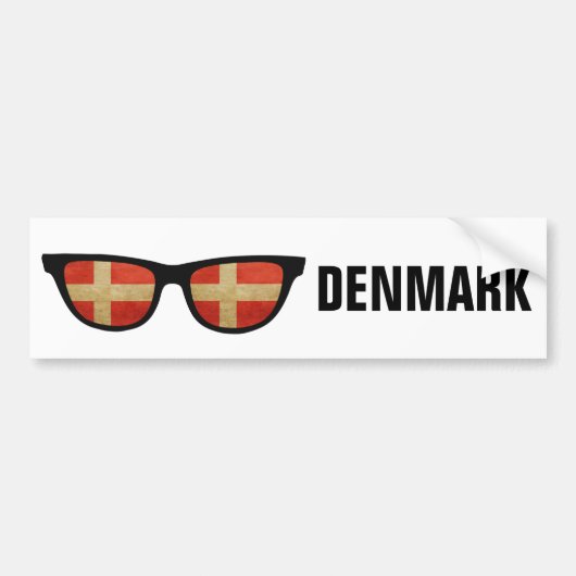 Deens Shades aangepaste tekst & kleurenbumperstick Bumpersticker (Voorkant)
