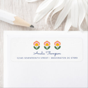 Deens ventilator in blauw terugzendadres bevestige etiket