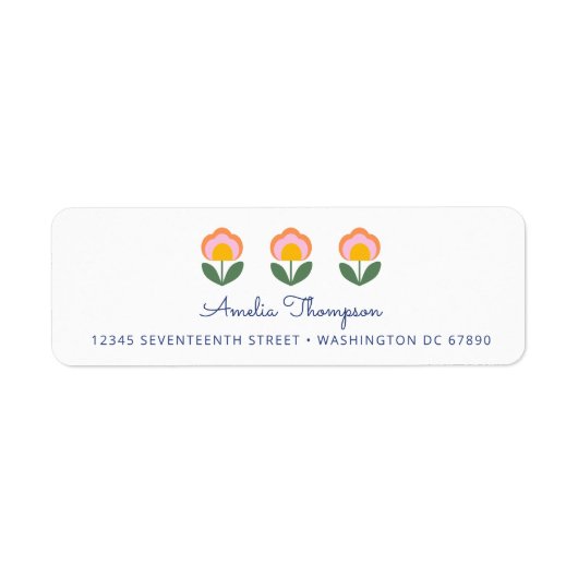 Deens ventilator in blauw terugzendadres bevestige etiket (Voorkant)