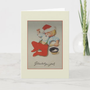 Deense Baby Glædelig jul kerst Kaart