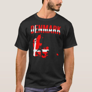 Deense Cadeau - Denemarken Kaart Landvlag T-shirt