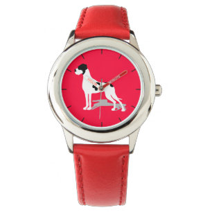 Deense Dog Black Piebald Horloge
