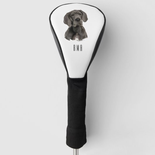 Deense dog golfheadcover (Voorkant)