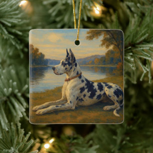 Deense dog keramisch ornament