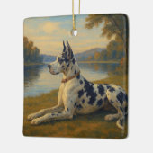 Deense dog keramisch ornament (Links)