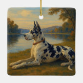 Deense dog keramisch ornament (Achterkant)