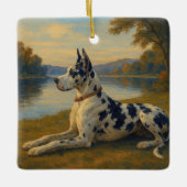 Deense dog keramisch ornament (Voorkant)