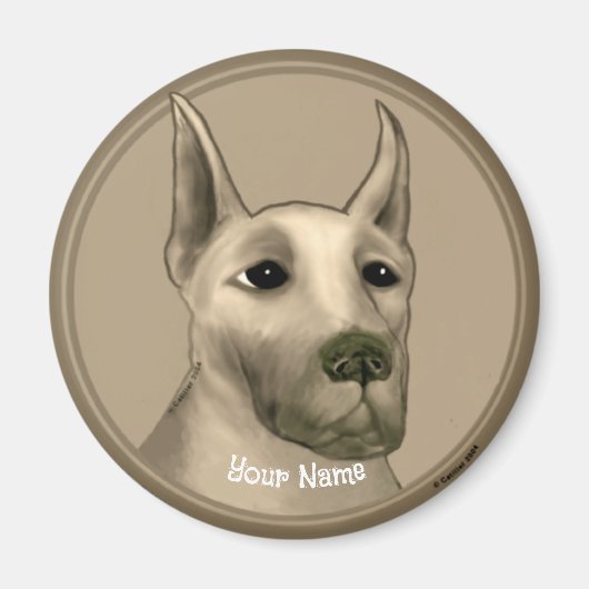 Deense Dog  Magneet (Voorkant)