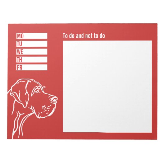 Deense dog notitieblok (Voorkant)