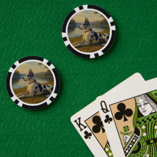Deense dog poker chips