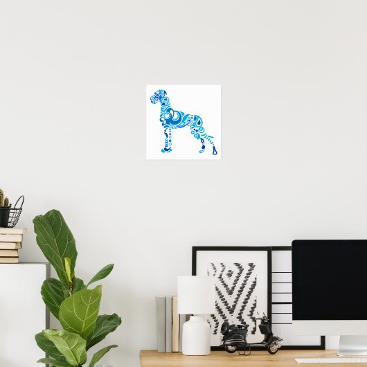 Deense dog poster (Thuiskantoor)
