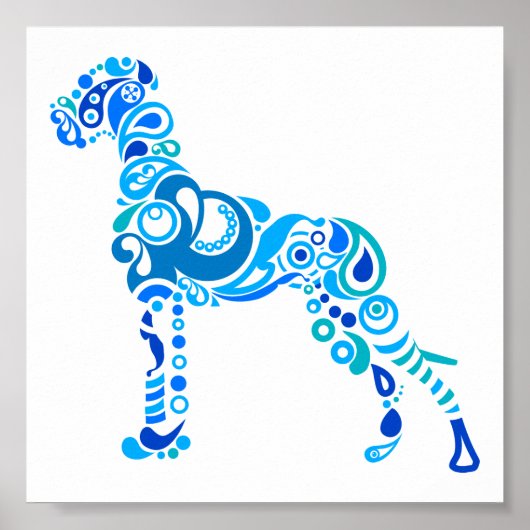 Deense dog poster (Voorkant)