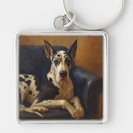 Deense Dog Sleutelhanger (Voorkant)