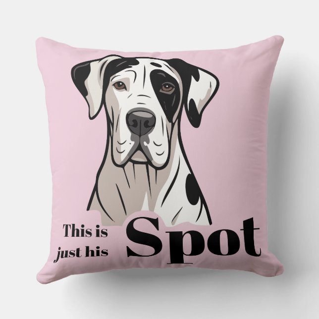 Deense Dog Spot  Kussen (Achterkant)