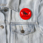 Deense Doggen Ronde Button 5,7 Cm (In situ)
