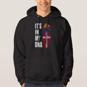 Deense en Mongoolse Mix DNA-erfgoedvlag Hoodie