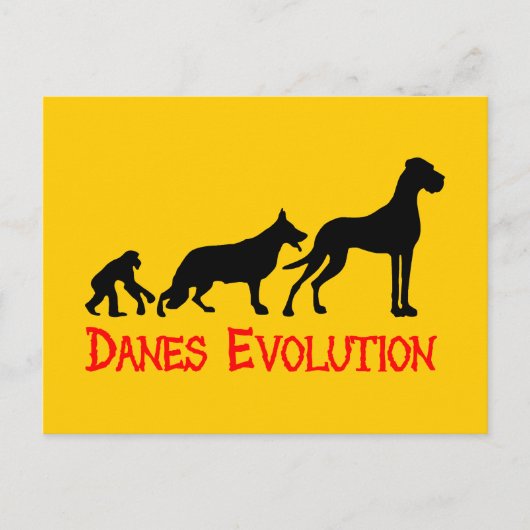 Deense Evolutie Briefkaart (Voorkant)