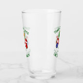 Deense Ierse vlaggen Shamrock - gepersonaliseerd Glas (Links)