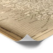 Deense kaart door Arrowsmith Poster (Hoek)