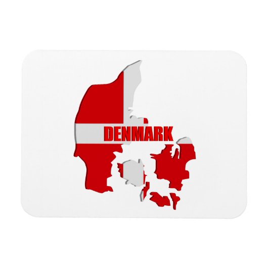 Deense kaart magneet (Horizontaal)