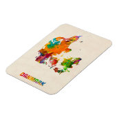 Deense kaart met Waterverf Magneet (Linkerzijde)